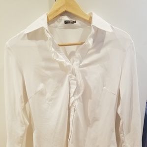 J McLaughlin White Catalina Cloth Blouse